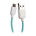 Кабель USB <--> microUSB  1.0м USAMS U-Turn Series US-SJ098 круглый, голубой