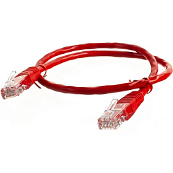 Патч-корд 0.5м Cablexpert PP6U-0.5M/R, красный, кат.6, 0.5м, литой, многожильный