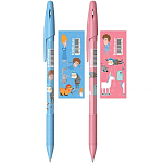 Набор из 4 ручек шариковых Stick&Grip Приключения Пети и Волка для девочки УТМ01454097