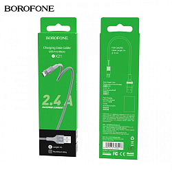 Кабель USB <--> Type-C  1.0м BOROFONE BX21 Outstanding, ткань, серый
