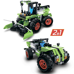 Конструктор-Автомобиль Mioshi Tech "Комбайн-грузовик 2 в 1" (336 дет., 24х14х14 см)