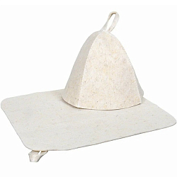 Набор из 2-х предметов (Шапка, коврик) HOT POT, войлок 42006