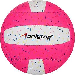 Мяч волейбольный ONLYTOP «Пончик», ПВХ, машинная сшивка, 18 панелей, размер 2