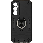 Задняя накладка DF для Realme C65 DF rmArmor-11 (black) с кольцом и пластиной для держателя