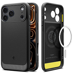 Силиконовый чехол Spigen Mag Armor на iPhone 17 Pro, черный