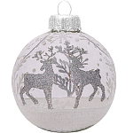 Шар "Олени зимой 2", 80мм, в подарочной упаковке КУ-80-214008