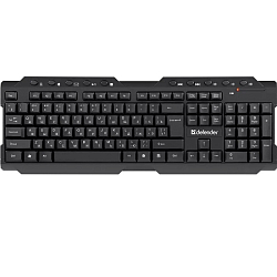 Клавиатура БП DEFENDER HB-195 RU Element чёрная