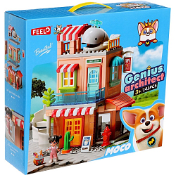 Конструктор FEELO Город «Магазин», 141 деталь