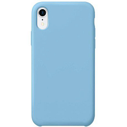 Задняя накладка SILICONE CASE для iPhone XR голубая