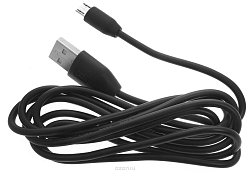 Кабель USB <--> microUSB  1.0м ONEXT (эластичный, черный)