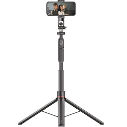Трипод для селфи WALKER WTR-88, 180 см, кнопка автораскрытия, Bluetooth-пульт
