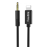 Кабель Jack 3.5 <--> Lightning  1.0м FAISON HUPA13, Sound source, чёрный