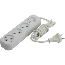 Сетевой удлинитель  2.0м SMARTBUY SBE-10-4-02-N 4 гнезда, белый
