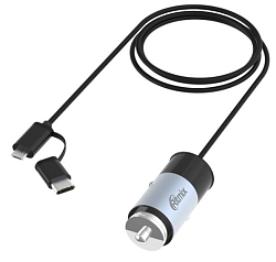 Авто ЗУ 1USB 3.1A RITMIX RM-5240MC Gunshell, microUSB черный