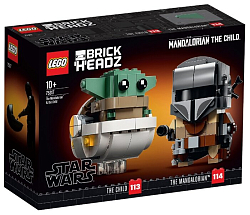 Конструктор LEGO BrickHeadz 75317 Мандалорец и малыш УЦЕНКА