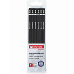 Карандаши чернографитные НАБОР 6 штук 2H-2B, BRAUBERG "Line", 180650