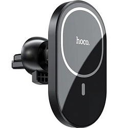 Автомобильный держатель HOCO CA90, Powerful, QI, чёрный