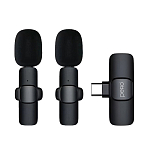 Набор микрофонов БП PERO CM02, черный, ресивер Type-C