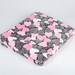 Плед 180*200 бамбуковый "Сердечки", роозовый