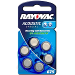 Элемент питания RAYOVAC ZA675 BL-6