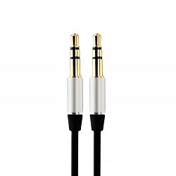 Кабель Jack 3.5 <--> Jack 3.5  2.0м EARLDOM ET-AUX12 пружинка, чёрный