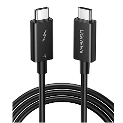 Кабель Type-C <--> Type-C  2.0м UGREEN Thunderbolt 4 - 40Gbps - 100W, черный