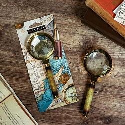 Лупа пластик с наклейкой «Карта», d=6 см