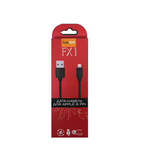 Кабель USB <--> Lightning  3.0м FAISON FX1 чёрный