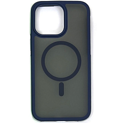 Задняя накладка HOCO AS5 Anti-fall Flexible Airbag Magnetic Case для iPhone 15 Pro blue