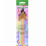 Кисти BRAUBERG KIDS БЕЛКА набор 6 шт. (круглые № 1,2,3,4,5,6) 201083