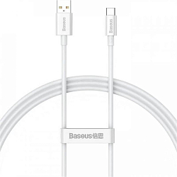 Кабель USB <--> Type-C  2.0м BASEUS Superior series Baseus белый, 100W (CAYS001402)