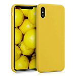 Силиконовый чехол SILICONE CASE для Iphone X/XS №55 тёмно-жёлтая канарейка