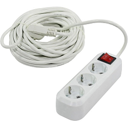 Сетевой удлинитель 10м SMARTBUY 3 розетки, с выкл., с/з (SBE-16-3-10-ZS)