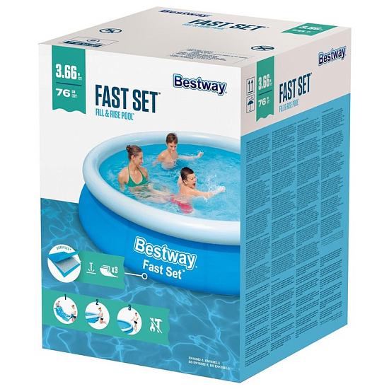 Бассейн надувной Bestway 57273, 366 х 76 см, 5377 л