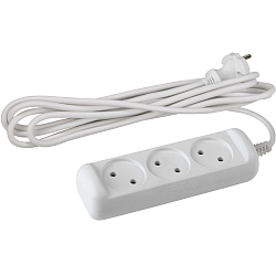 Сетевой удлинитель  3.0м ЭРА U-3-3m, 3гн., б/з ПВС 2х1