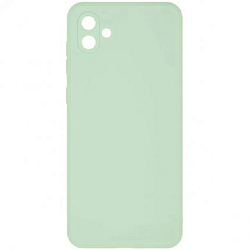 Задняя накладка ZIBELINO Soft Matte для Samsung A04 4G (мятный) с микрофиброй