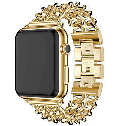 Металлический браслет NONAME на Apple Watch 1/2/3/4/5 (38/40), Золотой, из звеньев