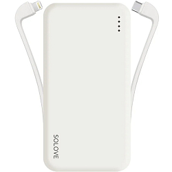 Внешний АКБ XIAOMI SOLOVE W7 (10000mAh) (2 USB/Type-C) белый