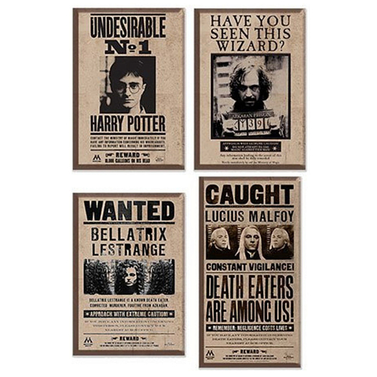 Магниты Гарри Поттер Розыскиваются 4 шт 4895205606876