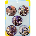 Набор значков 5шт. 45мм "Боги импакта" №7