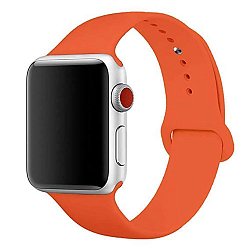 Силиконовый ремешок для Apple Watch (42/44mm) (56 оранжевая папая)