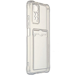 Задняя накладка ZIBELINO Silicone Card Holder Case для Xiaomi Redmi Note 11 Pro 4G/5G (прозрачный)
