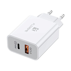 Сетевое ЗУ 1USB/1Type-C Floveme с поддержкой Quick Charger 3.0 18W белый