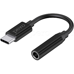 Переходник Jack на Type-C PERO AD09 черный