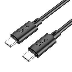 Кабель Type-C <--> Type-C  1.0м HOCO X88 Gratified, черный, 60Вт, 3A, QC3.0, PD3.0