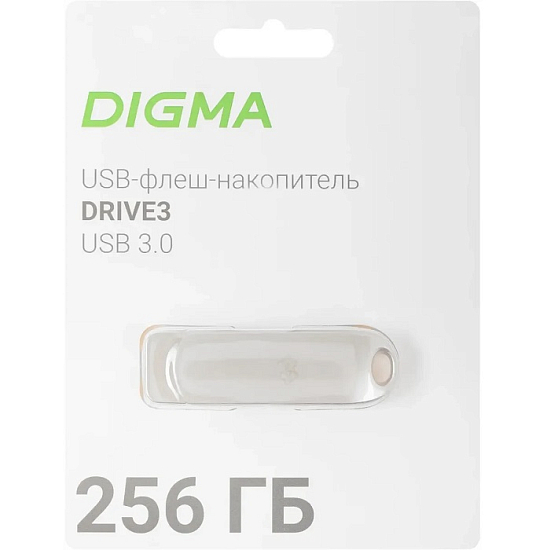 USB 256Gb Digma DRIVE3 (DGFUM256A30SR), серебристый