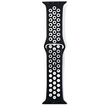 Силиконовый ремешок XO BT08B 42/44/45/49мм (черно-белый) двухцветный