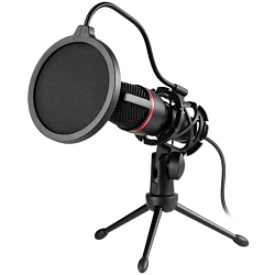 Микрофон DEFENDER GMC 300, Forte, чёрный, красный