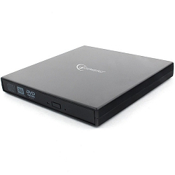 Внешний привод CD/DVD GEMBIRD DVD-USB-02R, черный