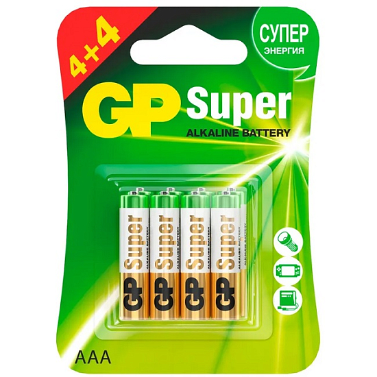 Элемент питания GP LR03 BL-8 SUPER